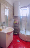 floor, indoor, wall, sink, bathtub, plumbing fixture, shower, tap